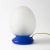 Mid-Century Modern Egg Table Lamp in Glass, 1980s For Sale - Image 3 of 10