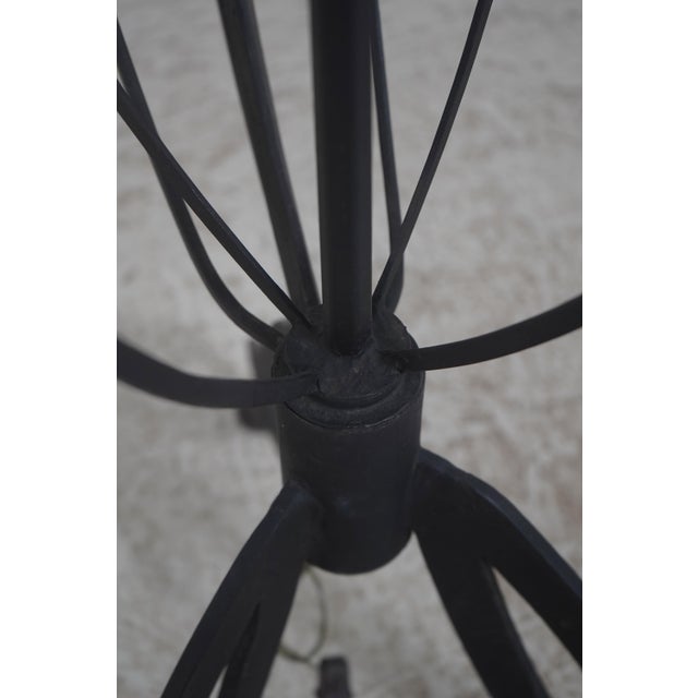 Black Pair Industrial Studio Crafted Iron Floor Lamps For Sale - Image 8 of 15
