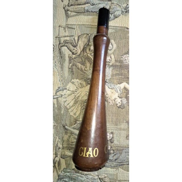 1960s Mid-Century Modern Italian Tall Olive Oyster Wood Pepper Grinder For Sale - Image 5 of 5
