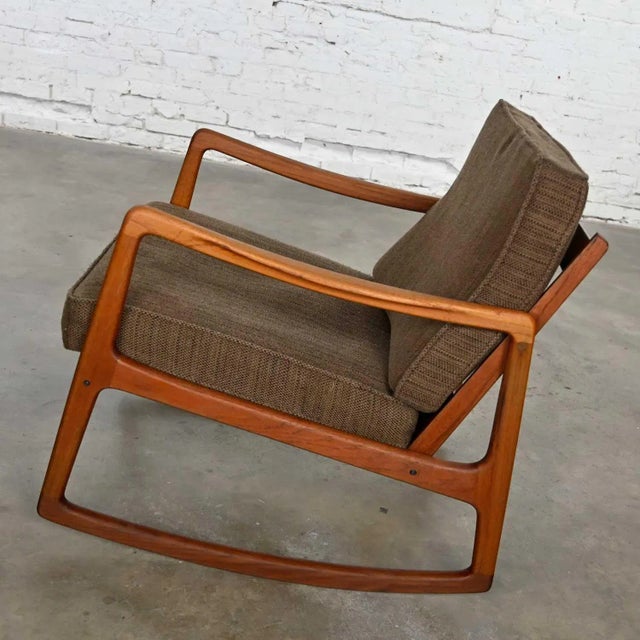 Scandinavian Modern Teak Model 120 Rocker Ole Wanscher France & Son John Stuart Co For Sale - Image 6 of 13