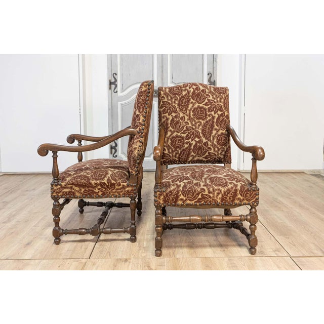Two Pairs of 20th Century French Arm Chairs For Sale - Image 4 of 11