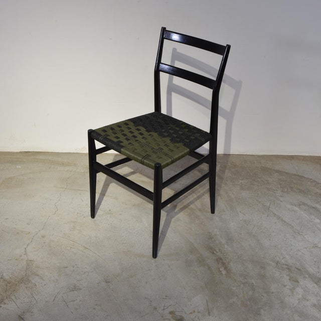 Leggera Chair in Black Lacquered Ash by Gio Ponti for Cassina, 1950s For Sale - Image 10 of 13