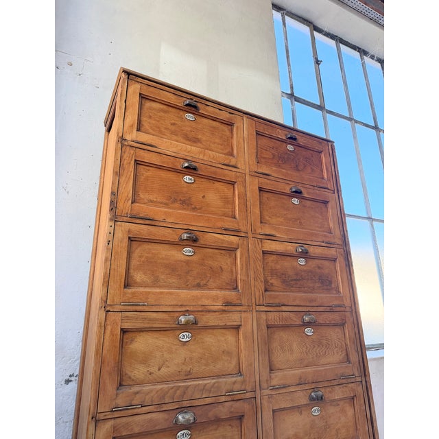 Brown Vintage Drop-Down Trade Cabinet, 1950 For Sale - Image 8 of 18