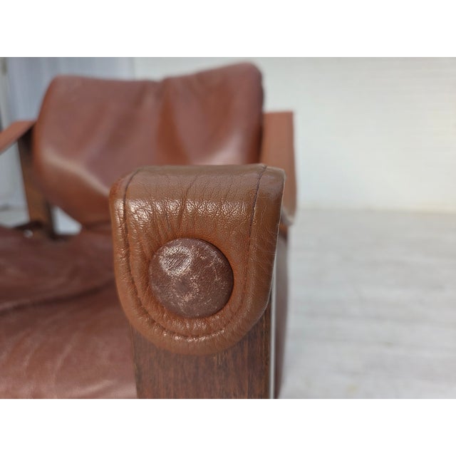 1970s Danish Safari Armchair in Leather from Skipper's Furniture, 1970s For Sale - Image 5 of 17