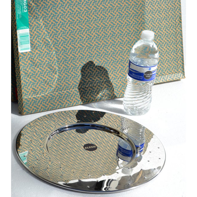 1985 Michael Graves for Alessi 4 Plates M G 03 Stainless Steel 18/10 - 4 pcs For Sale - Image 12 of 18