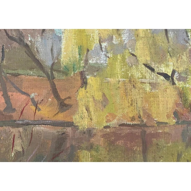 Impressionist Forest Oil Painting, Ukrainian Artist, 1970s 35-50 For Sale - Image 4 of 6