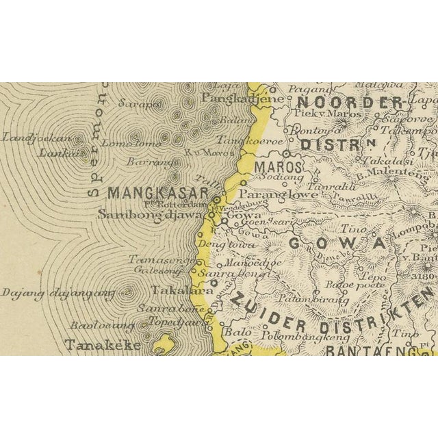 Antique Maps of Celebes Sulawesi - Dornseiffen in the Dutch East Indies, 1884, Set of 2 For Sale - Image 4 of 12