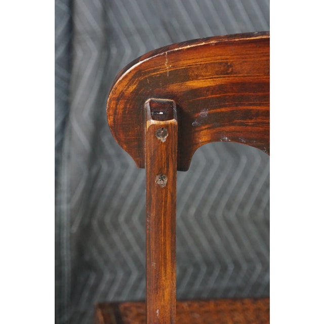 Antique 19th Century American Federal Hitchcock Style Stenciled Cane Side Chair For Sale - Image 14 of 18