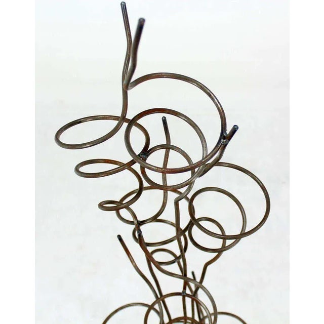 1990s 1990s Vintage Wrought Iron Sculptural Tree Wine Rack For Sale - Image 5 of 11