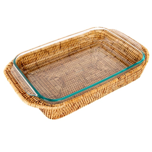 Artifacts Rattan Rectangular Pyrex Holder For Sale In Houston - Image 6 of 6