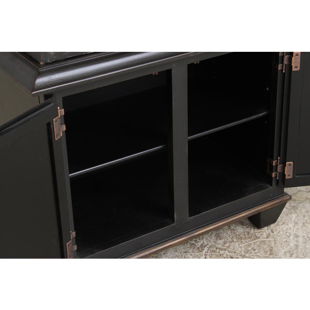 Regency Style Paint Decorated Open Bookshelf Unit For Sale In Philadelphia - Image 6 of 16