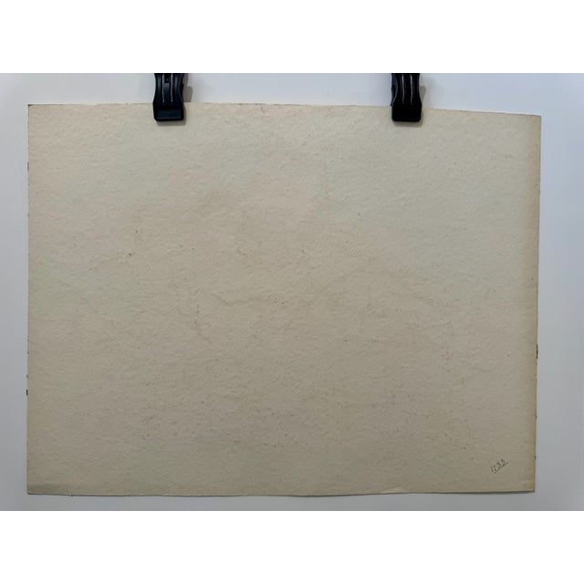 Henry Emil Salloch Original Watercolor on Paper Alpine Mountain Range, 1956. For Sale In Atlanta - Image 6 of 7