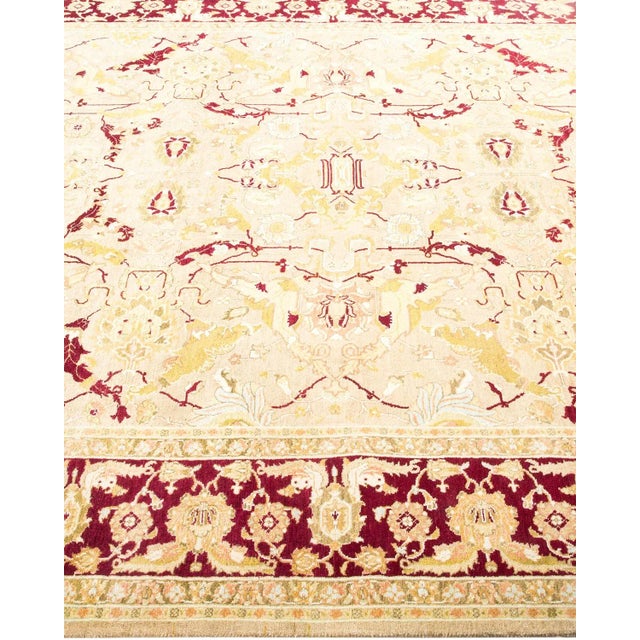 Solo Rugs Mogul, One-of-a-Kind Hand-Knotted Area Rug in Yellow, 6' 1" x 9' 3" For Sale - Image 4 of 8