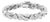 14K White Gold 8 1/5 Cttw Diamond Geometric Twisted Link Bracelet For Sale