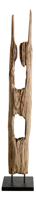 Brutalist Floor Totem Sculpture, 1990s, Driftwood