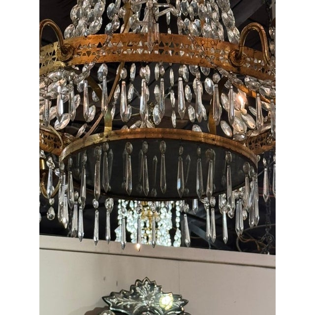 19th Century Swedish Gustavian Crystal Chandelier For Sale In Dallas - Image 6 of 7