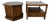 Vintage Henredon Hexagonal and Square Accent End Tables With Brass Details – A Pair For Sale