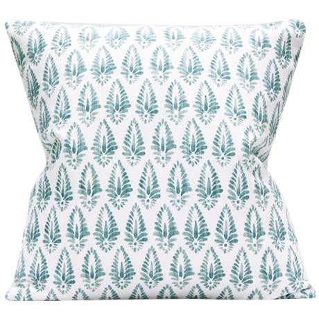 Contemporary Aqua And White Print Decorative Pillow Cover 20x20 Chairish