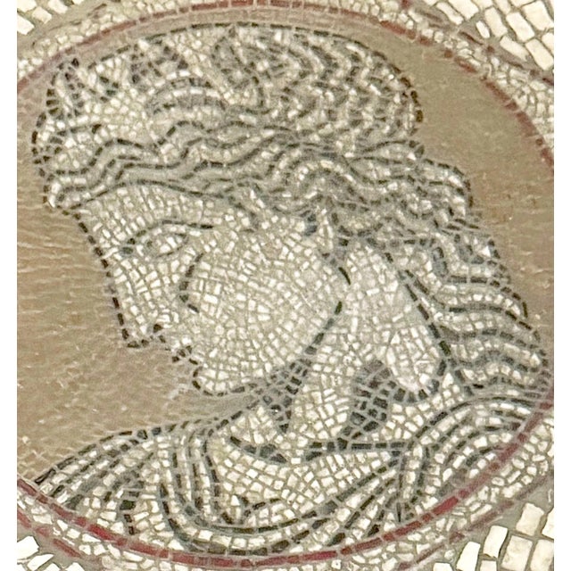 Mid Century Italian Mosaic Polychromed Wood & Wrought Iron Table Box Side Table For Sale In West Palm - Image 6 of 11