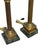 Vintage Chapman Lamps, Heavy Brass Columns and Heavy Marble Bases. New Wire and Socket - Pair For Sale In Dallas - Image 6 of 7