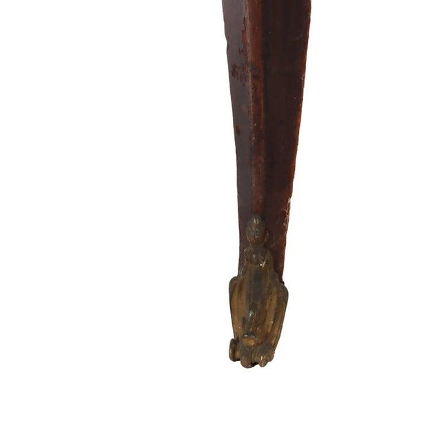 Antique French Louis XV Kingwood Rouge Marble Top Low Table C1900 For Sale - Image 4 of 8