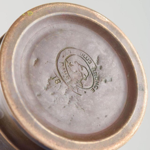 Art Deco Vase in Patinated Bronze, Denmark, 1940s For Sale - Image 4 of 5