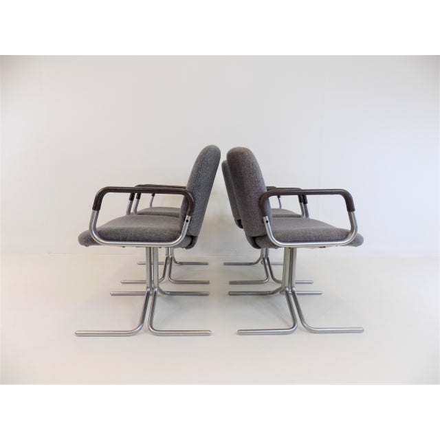 Mid-Century Modern 150 Conference Chairs by Herbert Hirche for Mauser Werke Waldeck, 1960s, Set of 4 For Sale - Image 3 of 18
