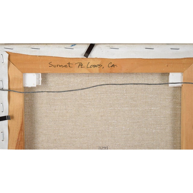 "Sunset Pt. Lobos, Ca" Coastal Landscape in Oil on Linen by Max Flandorfer For Sale - Image 12 of 12