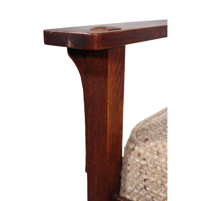 Brown Art and Crafts Mission Rocking Chairs by L and Jg Stickley Circa 1900's For Sale - Image 8 of 12