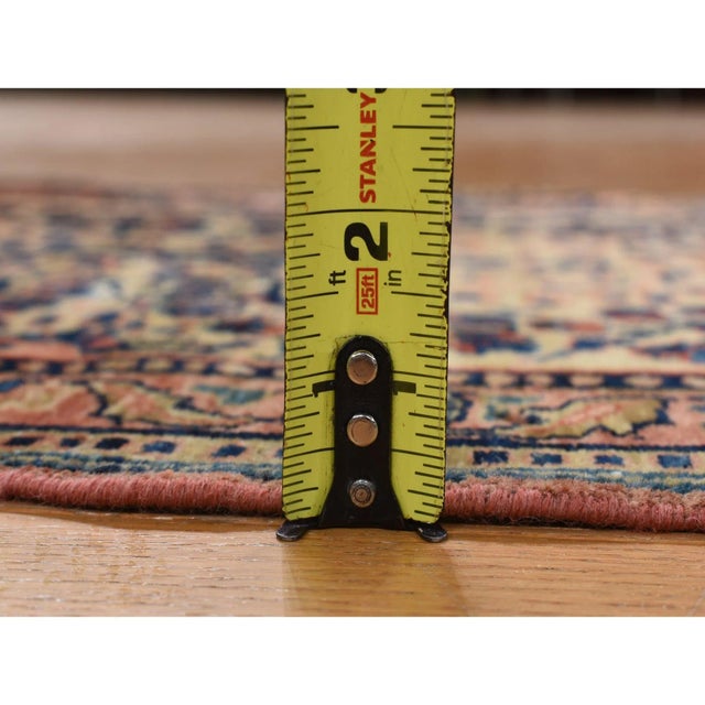 1900 - 1909 1900 2'x3' Faded Gold Antique Mohojaran Sarouk Mat Hand Knotted All Wool Oriental Rug For Sale - Image 5 of 6