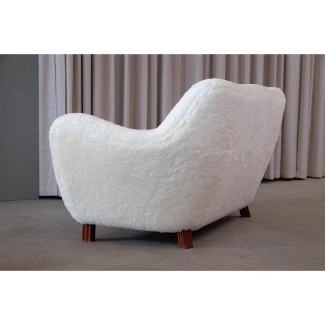Swedish Sheepskin Sofa, 1950s For Sale - Image 13 of 14