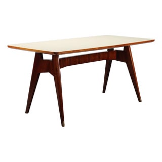 Table with Back-Treated Glass Top, 1950s For Sale