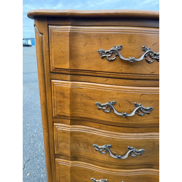1970s Vintage French Provincial Lingerie Chest/Highboy Dresser For Sale - Image 9 of 10