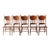 Vintage Oak Dining Chairs Set of 5 For Sale