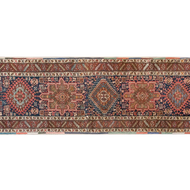 Burgundy Early 20th Century Persian Heriz Rug For Sale - Image 8 of 18