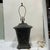 Asian 1940s Pagoda Metal Earthy Color Faux Painted Lamp For Sale - Image 3 of 10