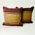 Ralph Lauren 1980s Vintage Boho Chic Southwestern Ralph Lauren Jewel Tone Cut Striped Chenille Decorative Pillows - A Pair For Sale - Image 4 of 13