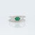 Zambian Emerald Ring With Natural Diamonds Accents: Solid 14k Gold, Size 6.75 For Sale - Image 4 of 8