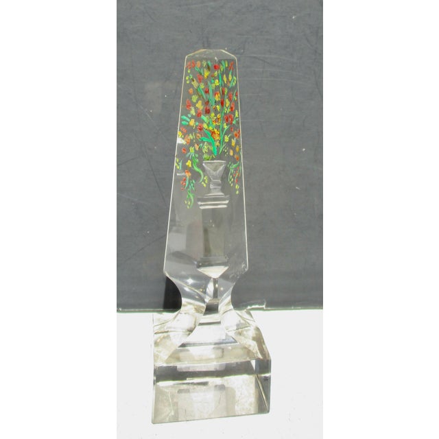 Victorian Crystal Obelisk Optical Trick. Topiary For Sale - Image 4 of 7