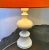 Midcentury Modern Danish Ceramic Table Lamp with Orange Shade, 1970s For Sale - Image 4 of 12