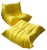 Set of Yellow Microfiber Togo Lounge Chair and Pouf by Michel Ducaroy for Ligne Roset For Sale