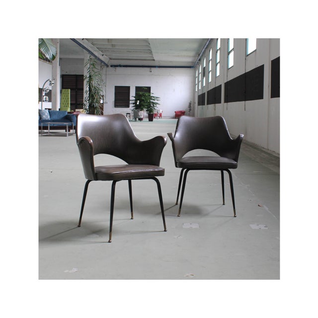 Dove Grey Armchairs, 1960s, Set of 2 For Sale - Image 3 of 11