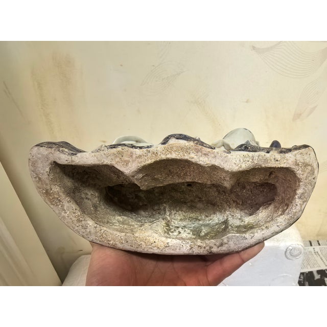 Chinese Vintage Ceramic Buddhist Sculpture,Hand Carved Blue and White Porcelain the Eighteen Arhats Statue For Sale - Image 11 of 11