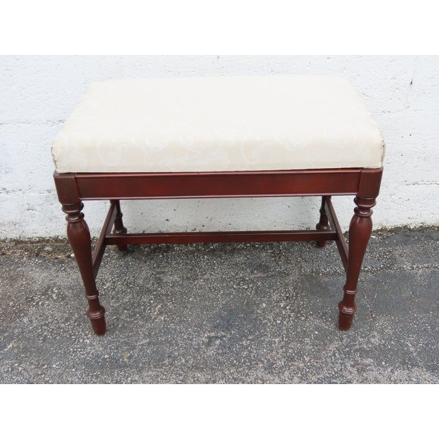 1940s Vanity Stool Bench Ottoman 6374a For Sale - Image 9 of 13