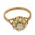 Victorian 19th Century Victorian Old Mine Cut Diamond 18k Yellow Gold Cluster Ring, Size 6.75 For Sale - Image 3 of 6