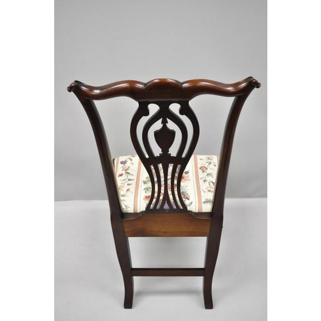 Early 20th Century Antique Chippendale Style Mahogany Ball and Claw Dining Side Chairs - Set of 6 For Sale - Image 10 of 12