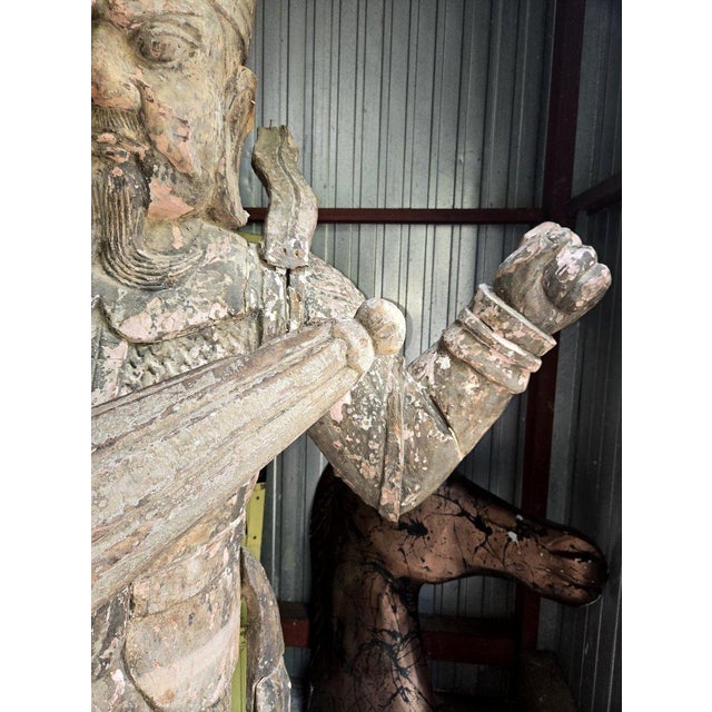 Asian School, Gigantic Sculpture, 1800s, Wood For Sale - Image 3 of 9
