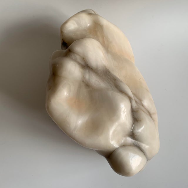 Alabaster 1970s Richard Connelly Abstract Alabaster Torso Sculpture For Sale - Image 8 of 9