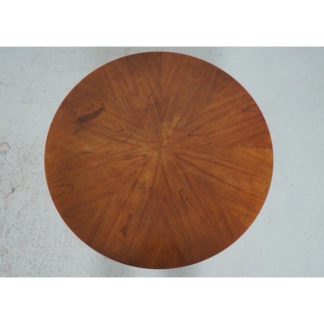 Pair Kindel Round Cherry Regency Lamp Table Stands For Sale In Philadelphia - Image 6 of 12