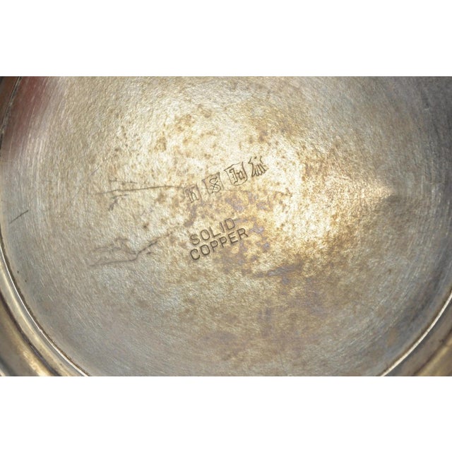 Vintage Silver Plated Copper Bulbous Lemonade Beverage Restaurant Water Pitcher For Sale - Image 10 of 11